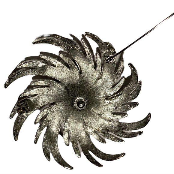 VTG Sarah Coventry Large Starburst Sunburst Brooch 1960’s-70’s Signed Estate - Picture 3 of 5